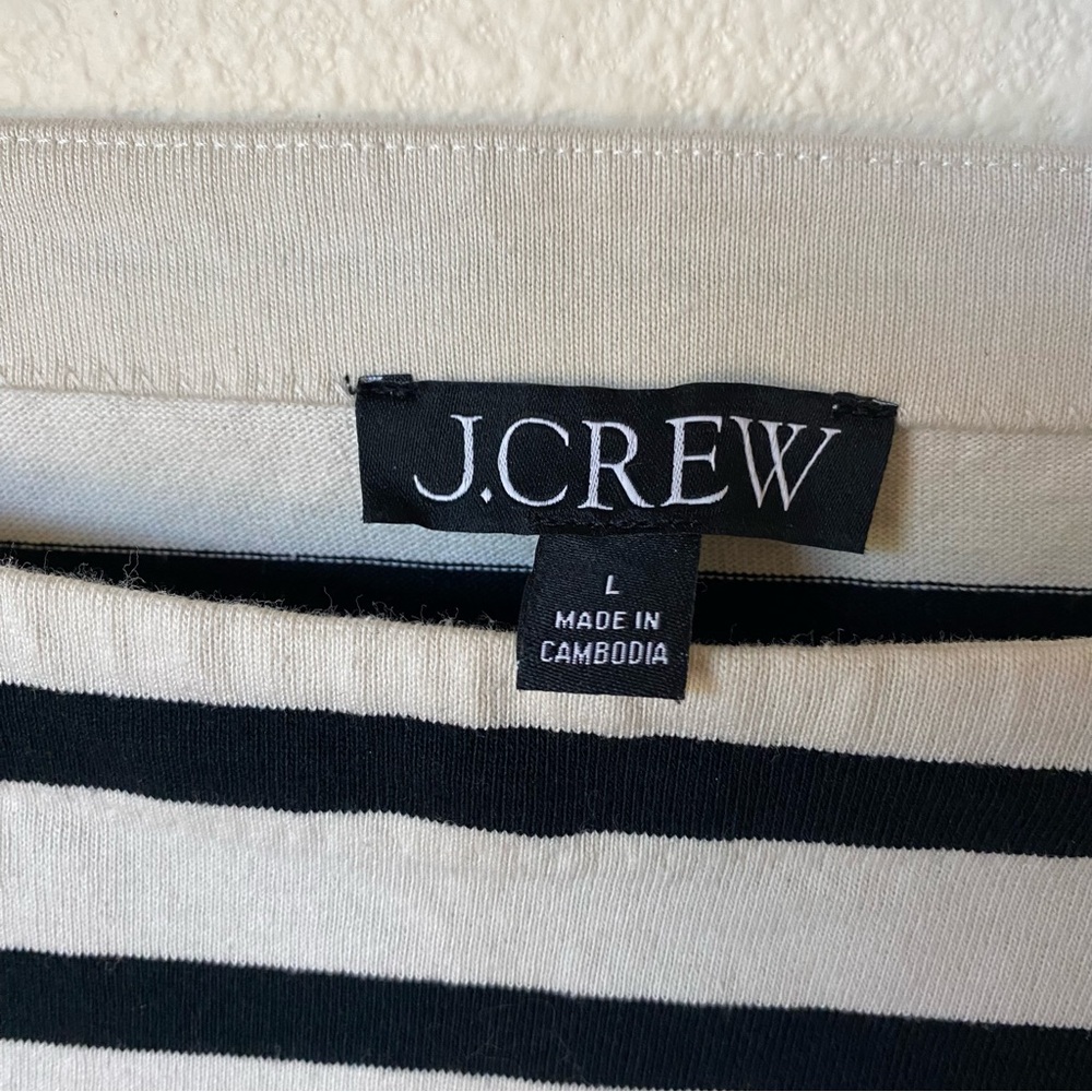 J. Crew Black and White Striped Blouse - Picture 4 of 9